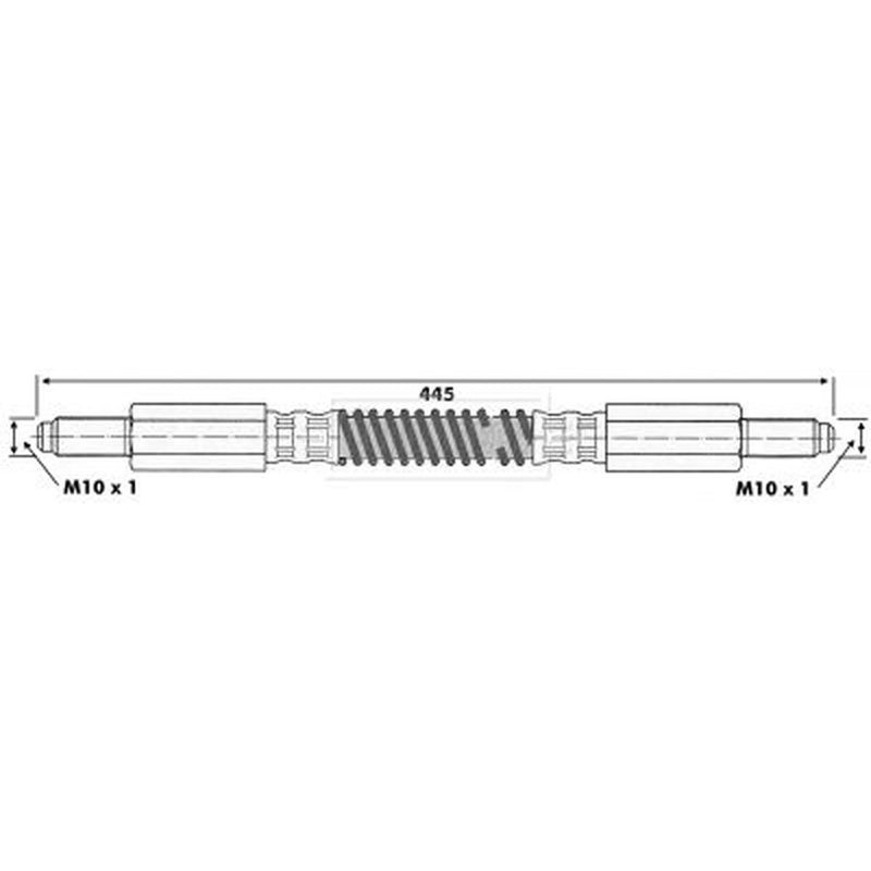 Borg & Beck Brake Hydraulic Hose Line Front Right BBH6388