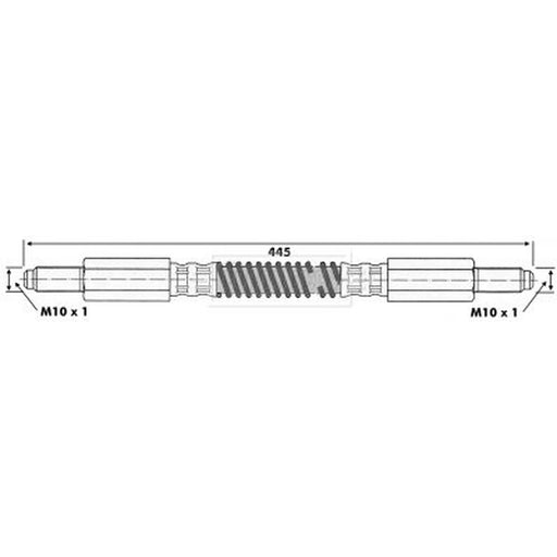 Borg & Beck Brake Hydraulic Hose Line Front Right BBH6388
