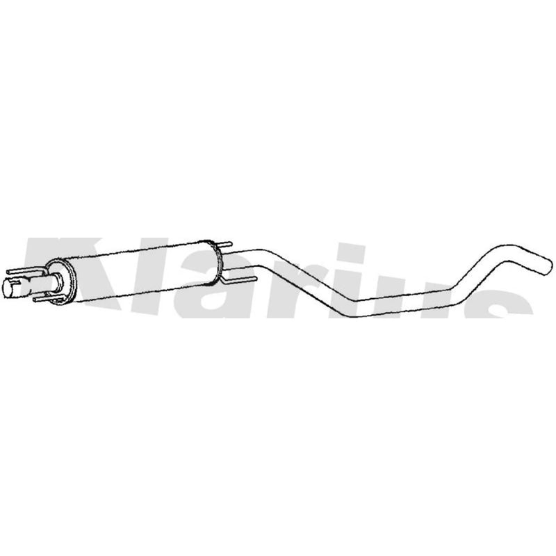 Klarius Box With Centre Pipe Centre fits Opel Zafira Family B 2005-2015 1.9