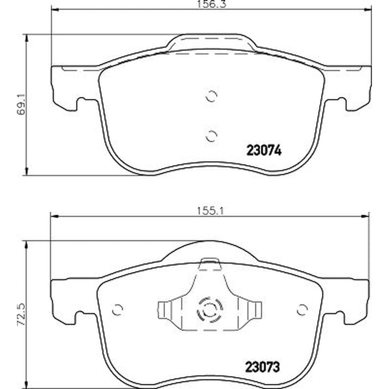 Mintex Front Brake Pad Set fits Volvo S60 I 2000-2010 2.0 2.4 2.5
