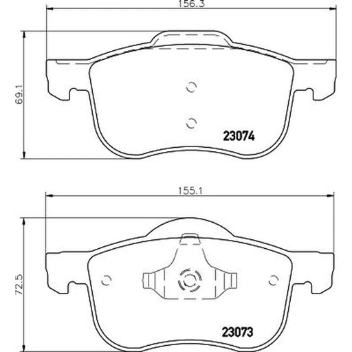 Mintex Front Brake Pad Set fits Volvo S60 I 2000-2010 2.0 2.4 2.5