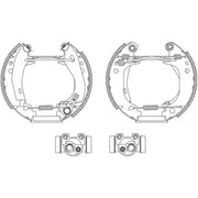 Mintex Brake Shoe Set Axle Kit fits Peugeot 205 1983-1998