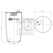 Febi Air Suspension Bellow 273mm Rear 101348