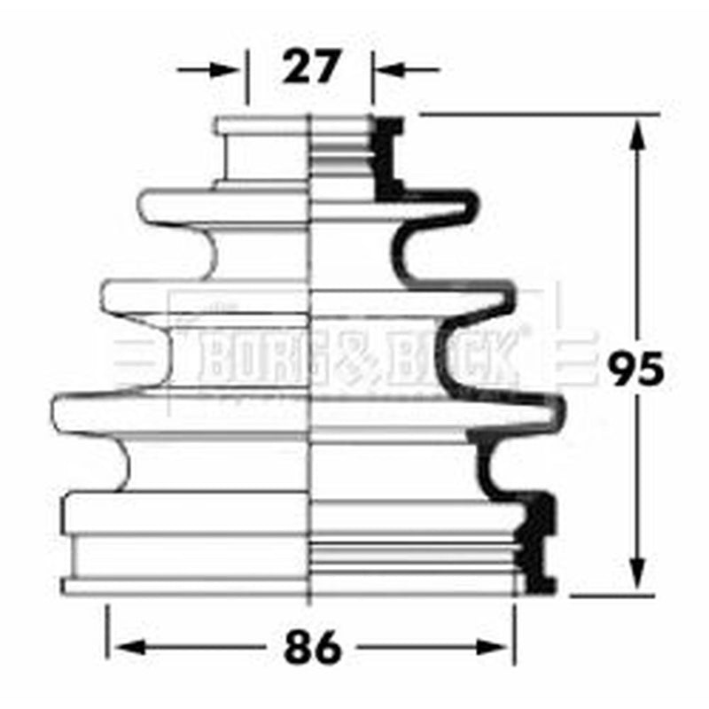 Borg & Beck Drive Shaft Bellow Kit Wheel Side BCB6061