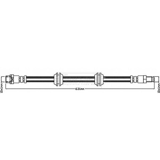 Borg & Beck Brake Hydraulic Hose Line Rear Right BBH8651