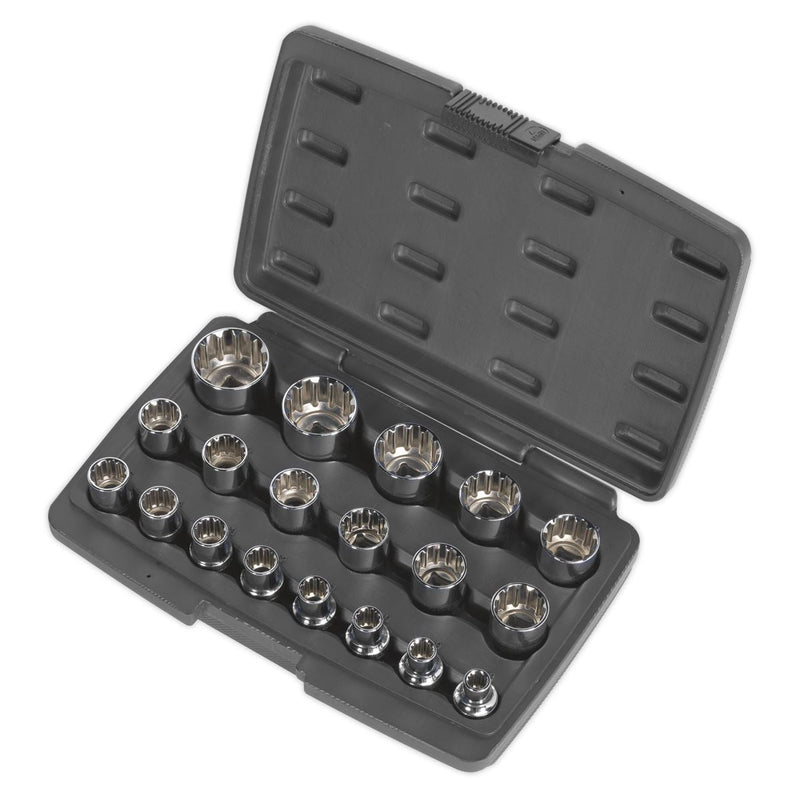 Sealey Socket Set 19Pc 1/2Inchsq Drive Total Drive Sealey - Dynamic Drive