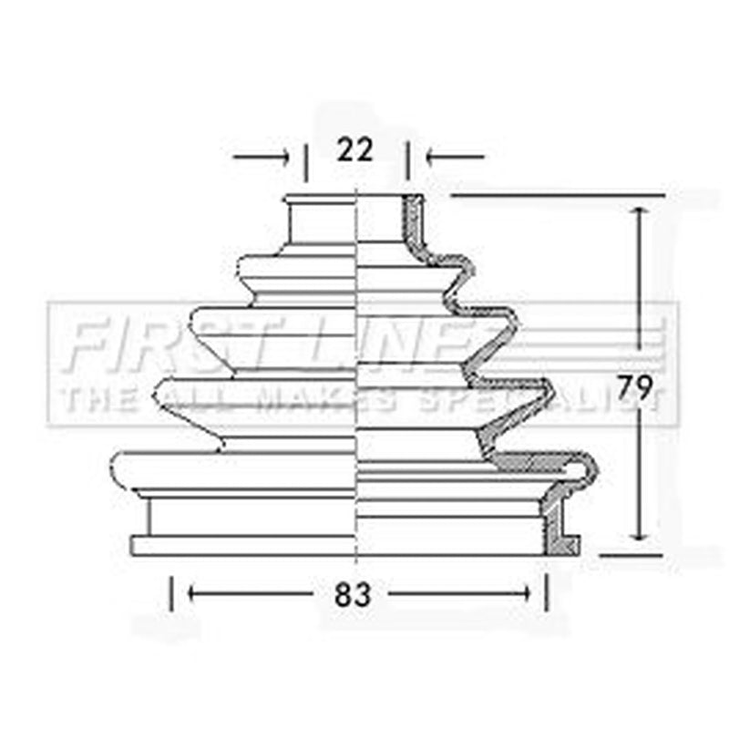 First Line Drive Shaft Bellow Kit Front Left fits Audi A4 B5 1994-2001