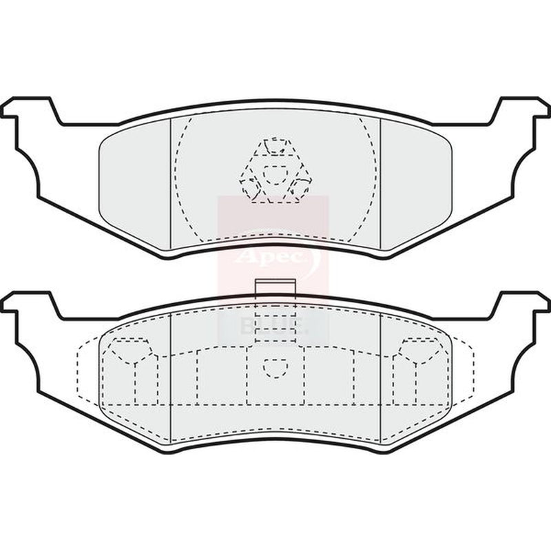 Apec Rear Brake Pad Set fits Chrysler Neon 1994-1999 1.8 2.0