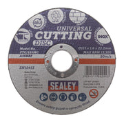 Sealey Multipurpose Cutting Disc115 x 1.6mm22.2mm Bore PTC/115MC Sealey - Dynamic Drive
