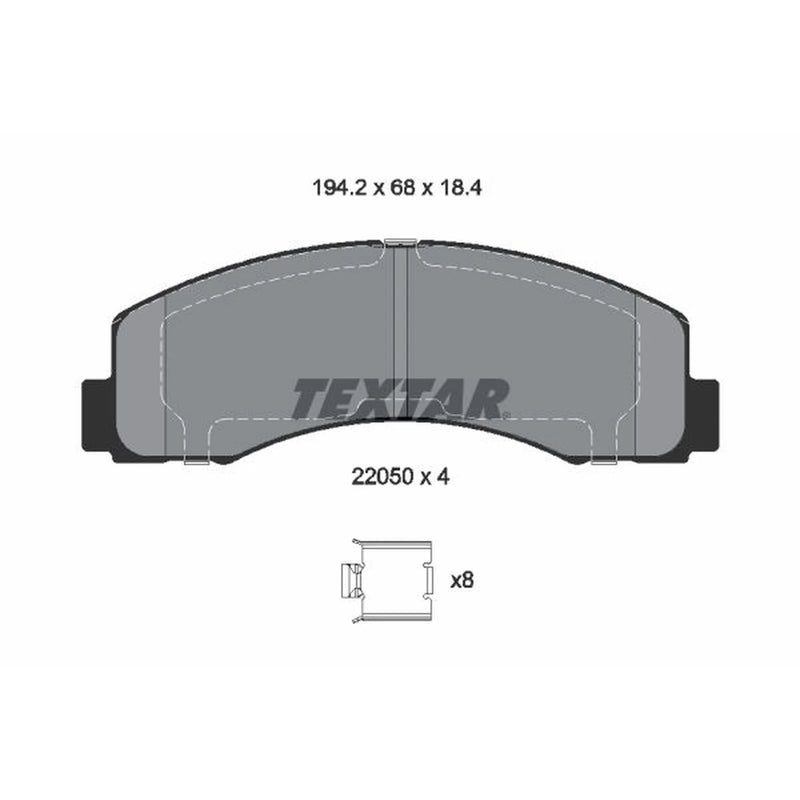 Textar Brake Pad Set 2205002