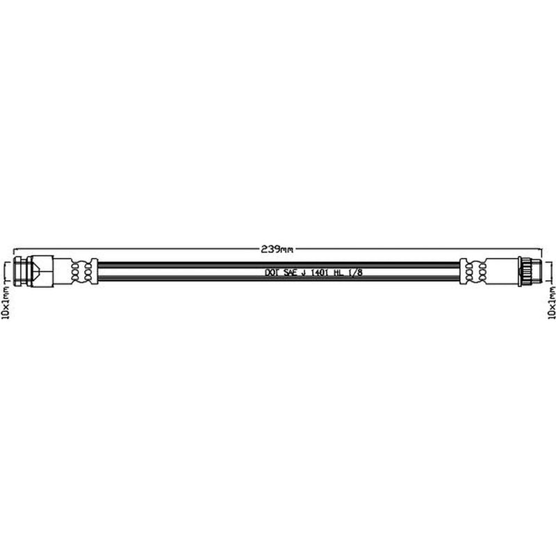 Juratek Brake Hydraulic Hose Line inner JBH1094