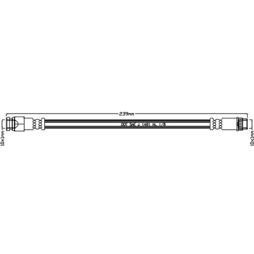 Juratek Brake Hydraulic Hose Line inner JBH1094