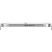 Abtex Brake Hydraulic Hose Line Rear fits Citroën Mpv 2008-2021 1.6