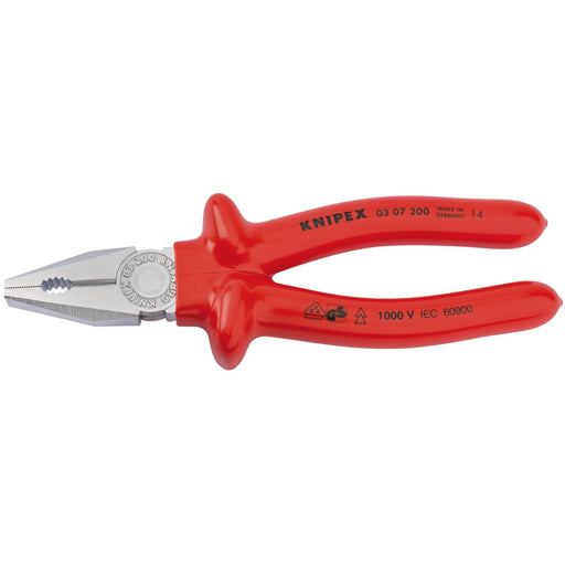 Draper Knipex 03 07 200 Fully Insulated S Range Combination Pliers, 200mm 21453 Draper - Dynamic Drive