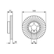 Bosch 2 x Vented Brake Discs