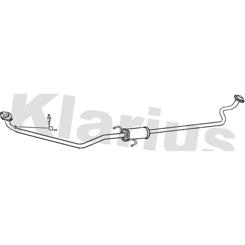 Klarius Box With Centre Pipe Centre fits Toyota Yaris/Vitz 1999-2005 1.0