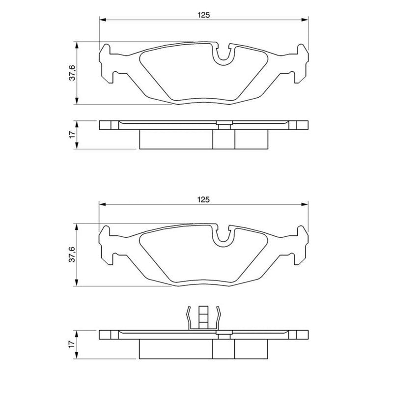 Bosch Front & Rear Pads fits BMW 3 1982-1994 2.7