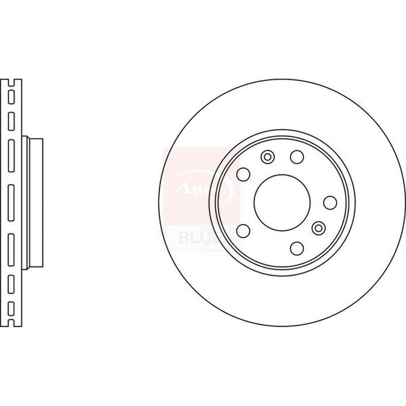 Apec 2 x Front Brake Discs SDK6243-x2