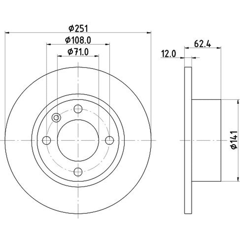 Mintex 2 x Solid Brake Discs fits Citroën Xantia 1995-2003 1.8 1.9 2.0 2.1 3.0