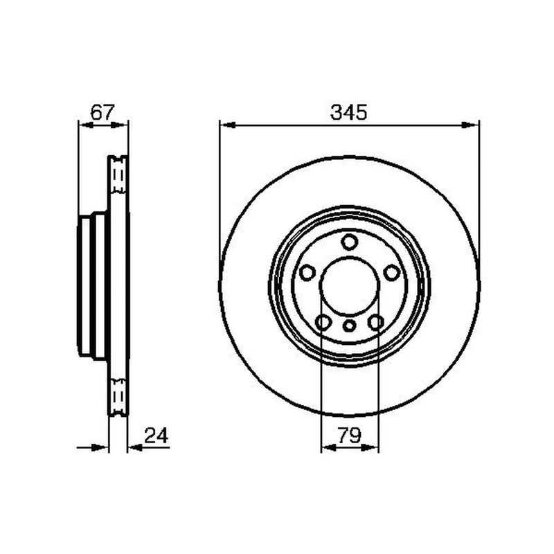 Bosch Front Vented & Rear Vented Brake Discs & Pads fits BMW 7 2001-2008