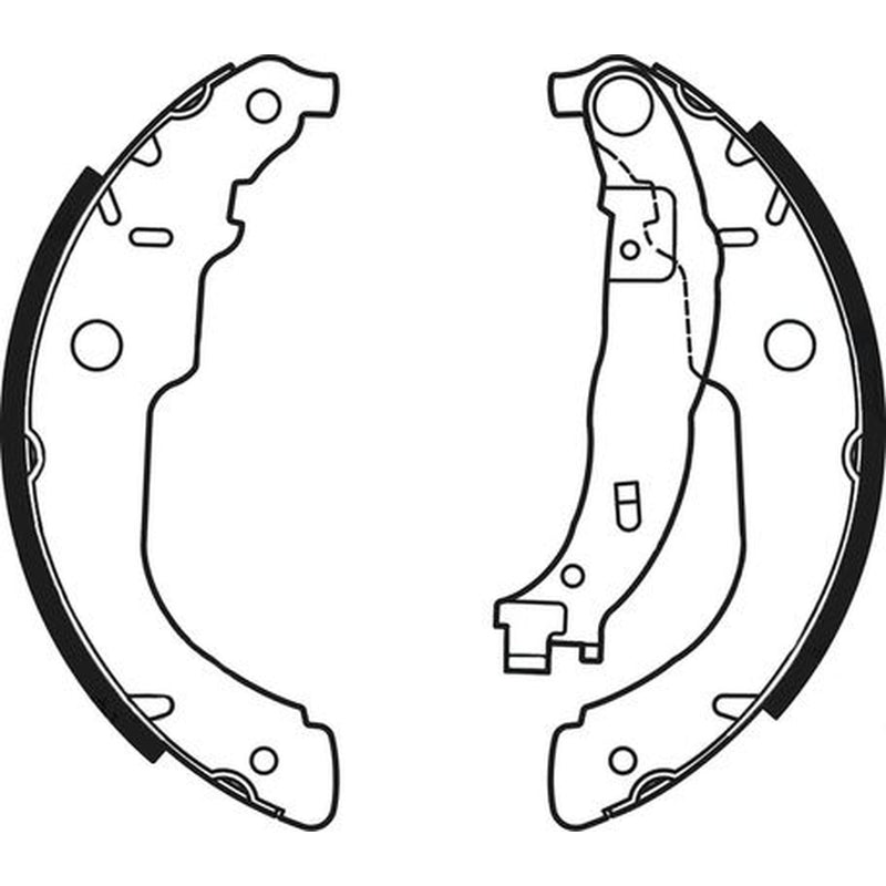 Abtex Brake Shoe Set Axle Kit fits Citroën C-Elysee 2018 on 1.2 1.5