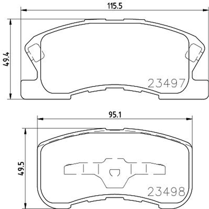 Mintex Front Brake Pad Set fits Daihatsu Move 1998-2000 1.0