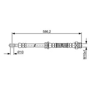 Bosch Brake Hydraulic Hose Line Front fits Mitsubishi Outlander I 2003-2007