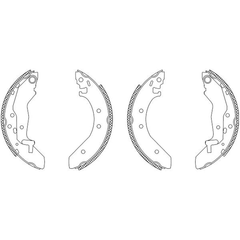 Mintex Brake Shoe Set Axle Kit fits Honda Concerto 1989-1995 1.4 1.5 1.6