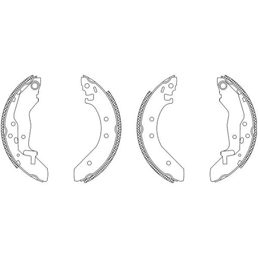 Mintex Brake Shoe Set Axle Kit fits Honda Concerto 1989-1995 1.4 1.5 1.6
