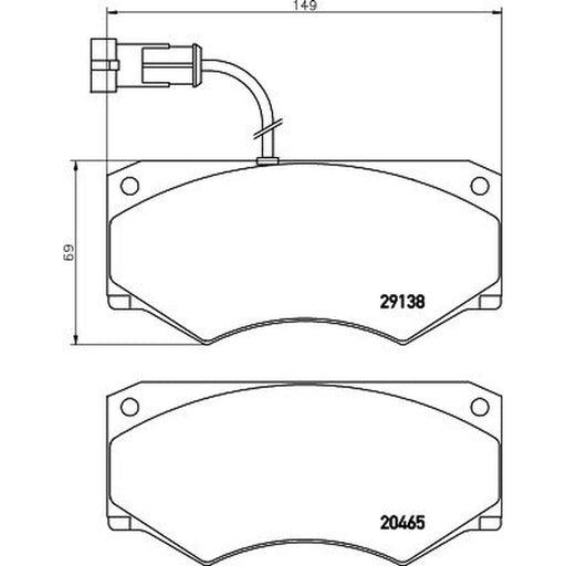 Mintex Front Brake Pad Set fits Iveco Daily II 1989-1999 2.5