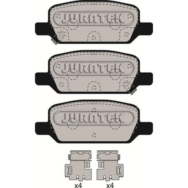 Juratek Rear Brake Vented Discs & Pads fits Tesla Model 3 2019-2020