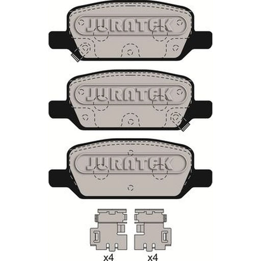 Juratek Rear Brake Vented Discs & Pads fits Tesla Model 3 2019-2020