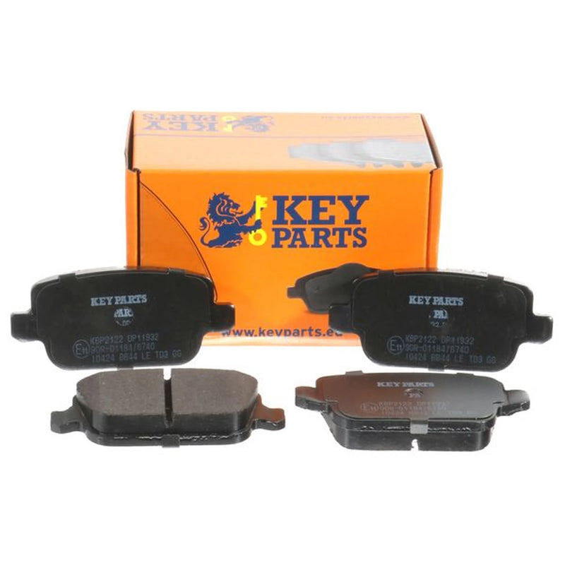 Key Parts 4 x Rear Brake Pad Set fits Ford Focus II 2009-2011 2.5