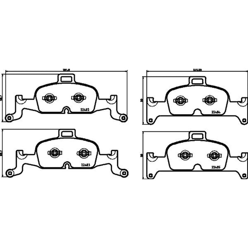 Mintex Front Brake Pad Set fits Audi A4 Allroad B9 2016-2020 2.0 3.0