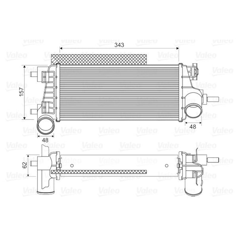 Valeo Intercooler (Charge Air Cooler) 818667