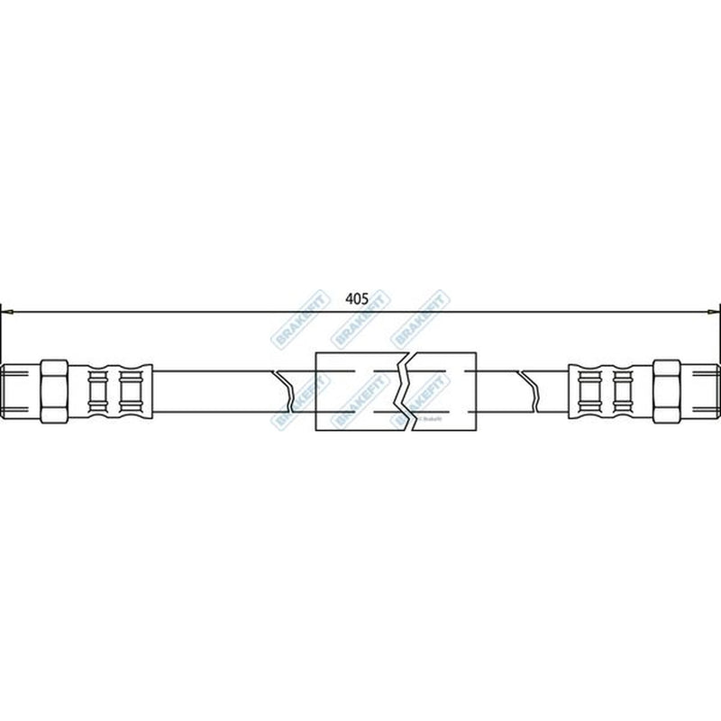 Apec Brake Hydraulic Hose Line Front fits VW Transporter 1981-1992 1.6 1.9 2.1