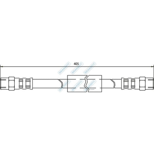 Apec Brake Hydraulic Hose Line Front fits VW Transporter 1981-1992 1.6 1.9 2.1