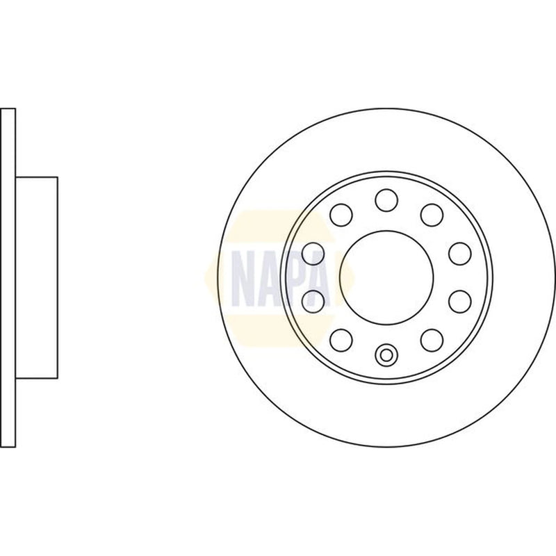 NAPA Rear Brake Discs & Pads fits Audi A4 B6 2000-2005 1.6 1.8 1.9 2.0 2.4 2.5