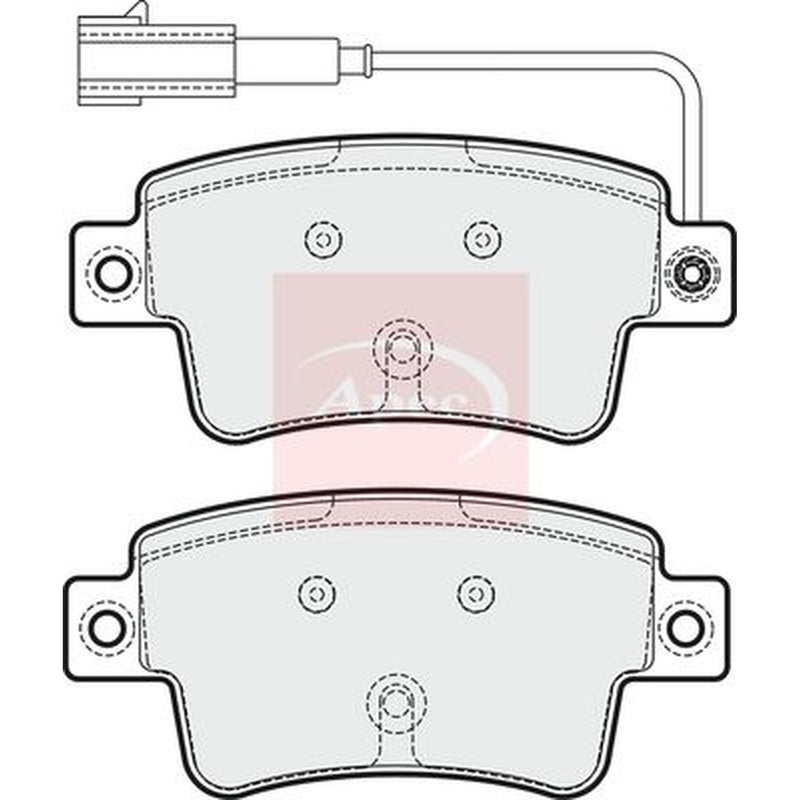 Apec Rear Brake Pad Set fits Abarth Punto 2012 on 1.4