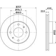 Mintex Front Brake Discs & Pads fits Nissan Skyline 1989-1993 2.0