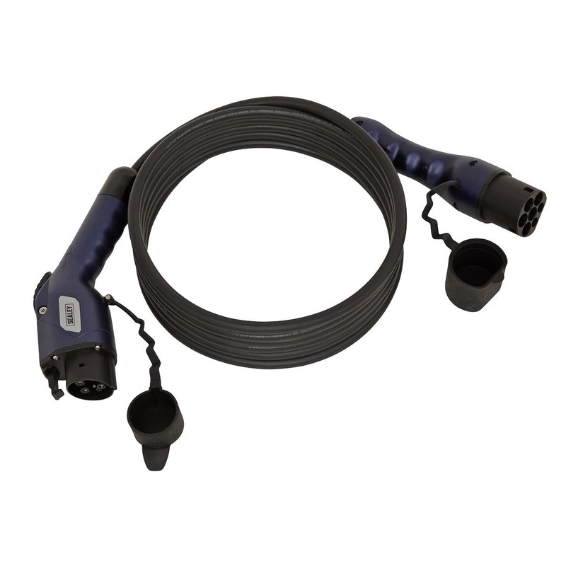 Sealey EV Charging Cable Type 1 to Type 2 16A 5m EVCC1216 Sealey - Dynamic Drive