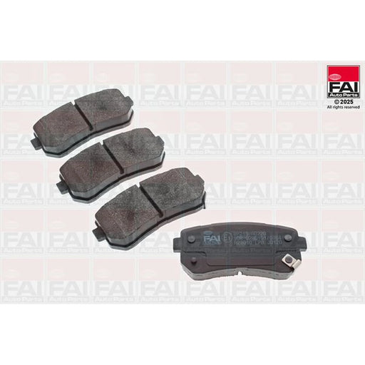 FAI Rear Brake Pad Set fits Kia Picanto II 2011-2017 1.0 1.2