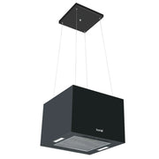 Baridi Square Island Cooker Hood 40cm - Black - 530m³/h