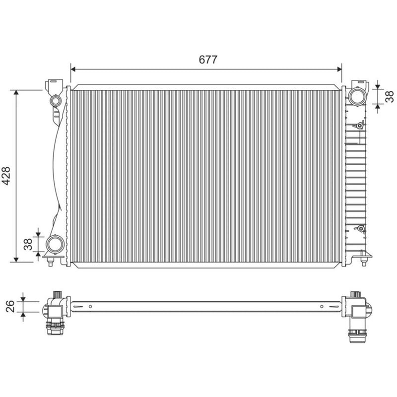 Valeo Engine Radiator 735031