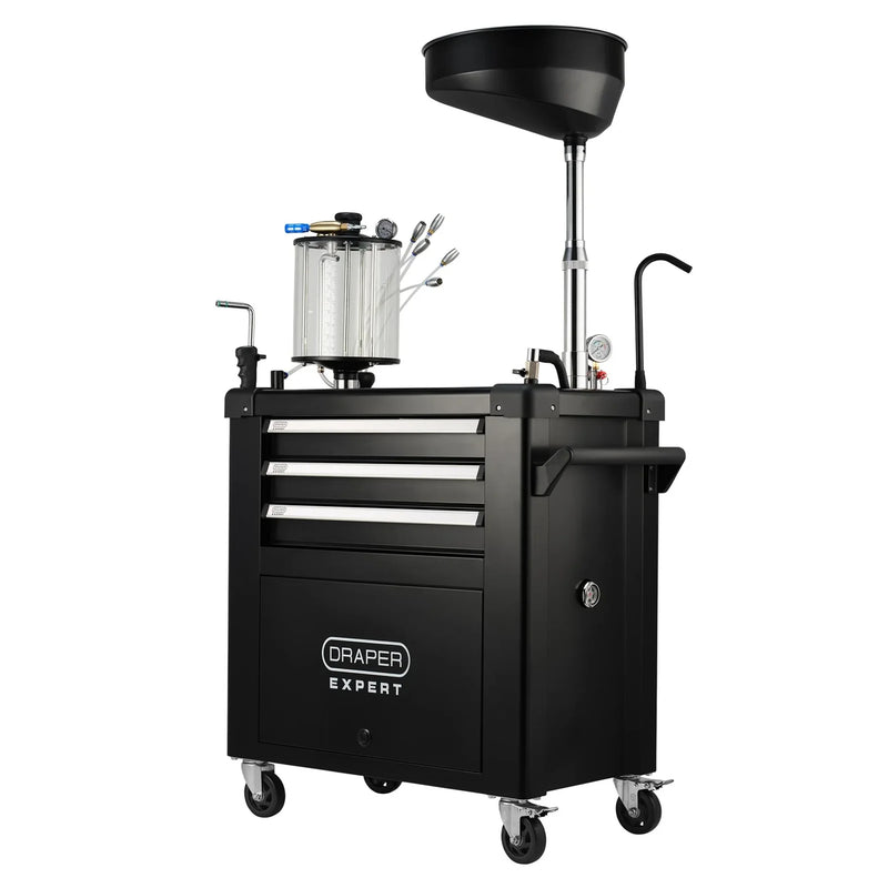 Expert Mobile Oil Service Station 100L with Drain Pan