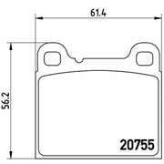 Brembo 4 x Rear Brake Pad Set fits Volvo 240 1974-1993 2.0 2.1 2.3 2.4 2.7 2.8