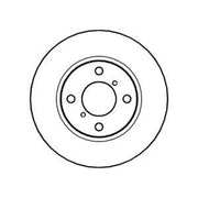 Abtex 2 x Solid Front Brake Discs BD1003S-x2