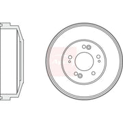 Apec Brake Drum Assembly Rear DRM9983