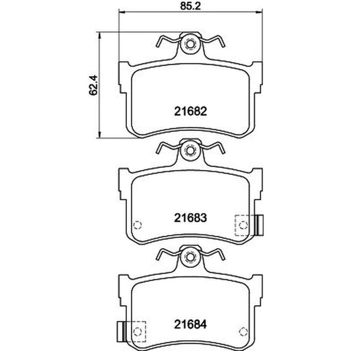 Mintex Rear Brake Pad Set MDB1673