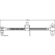 Juratek Brake Hydraulic Hose Line Front Right fits Ford Transit 1999-2006